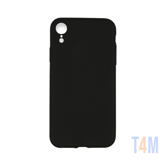 Capa de Silicone com Moldura de Câmera para Apple iPhone XR Preto